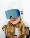 Lumihiutaleen valkoinen / sininen