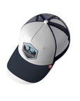 Gorra trucker deportiva unisex para hombre y mujer Born to Ultratrail White / Blue