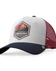 Gorra trucker deportiva unisex para hombre y mujer Born to Ride White / Red / Blue