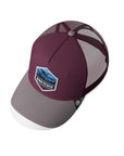 Gorra trucker deportiva unisex para hombre y mujer Born to Dive Red / Grey