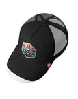 Gorra trucker deportiva unisex para hombre y mujer Born to Windsurf Navy Blue