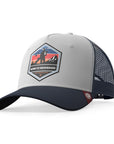 Gorra trucker deportiva unisex para hombre y mujer Born to Snowboard White / Blue
