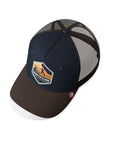 Gorra trucker deportiva unisex para hombre y mujer Born to Climb Blue / Brown