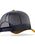 Gorra trucker deportiva unisex para hombre y mujer Born to Surf Brown / Blue / Yellow