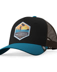 Gorra trucker deportiva unisex para hombre y mujer Born to Bodyboard Blue / Brown