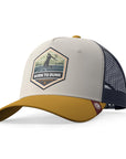 Gorra trucker deportiva unisex para hombre y mujer Born to Dunk Brown / Blue / Yellow