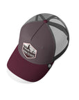 Gorra trucker deportiva unisex para hombre y mujer Born to Run Grey / Red