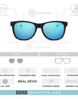 Gafas de Sol Polarizadas Arrecife Black Blue 24 024 05 - Gafas de Sol Hombre - Gafas de Sol Mujer
