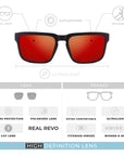Gafas de Sol Polarizadas Polar Black Red 24 025 03 - Gafas de Sol Hombre - Gafas de Sol Mujer