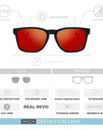 Gafas de Sol Polarizadas Free Spirit Black Red 24 027 04 - Gafas de Sol Hombre - Gafas de Sol Mujer