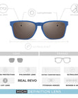 Gafas de Sol Polarizadas Free Spirit Blue Brown 24 027 07 - Gafas de Sol Hombre - Gafas de Sol Mujer