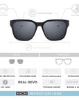 Gafas de Sol Polarizadas Kahoa Black Black 24 028 01 - Gafas de Sol Hombre - Gafas de Sol Mujer