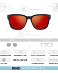 Gafas de Sol Polarizadas Kahoa Black Red 24 028 03 - Gafas de Sol Hombre - Gafas de Sol Mujer