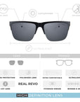 Gafas de Sol Polarizadas Frontier Black Black 24 030 01 - Gafas de Sol Hombre - Gafas de Sol Mujer