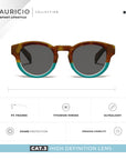 Mauricio Tortoise / Blue / Black