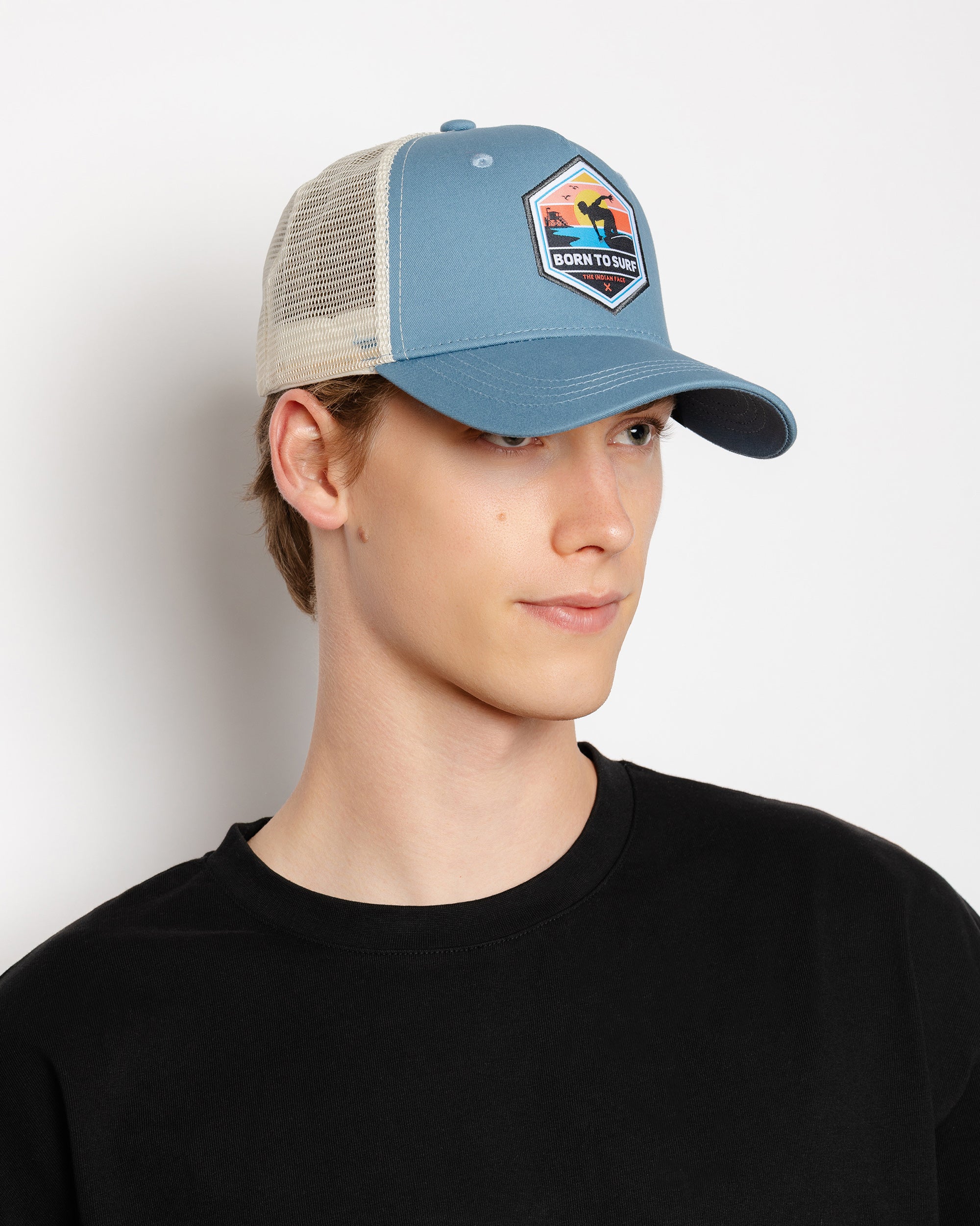 Born to Surfen Blauw / Wit