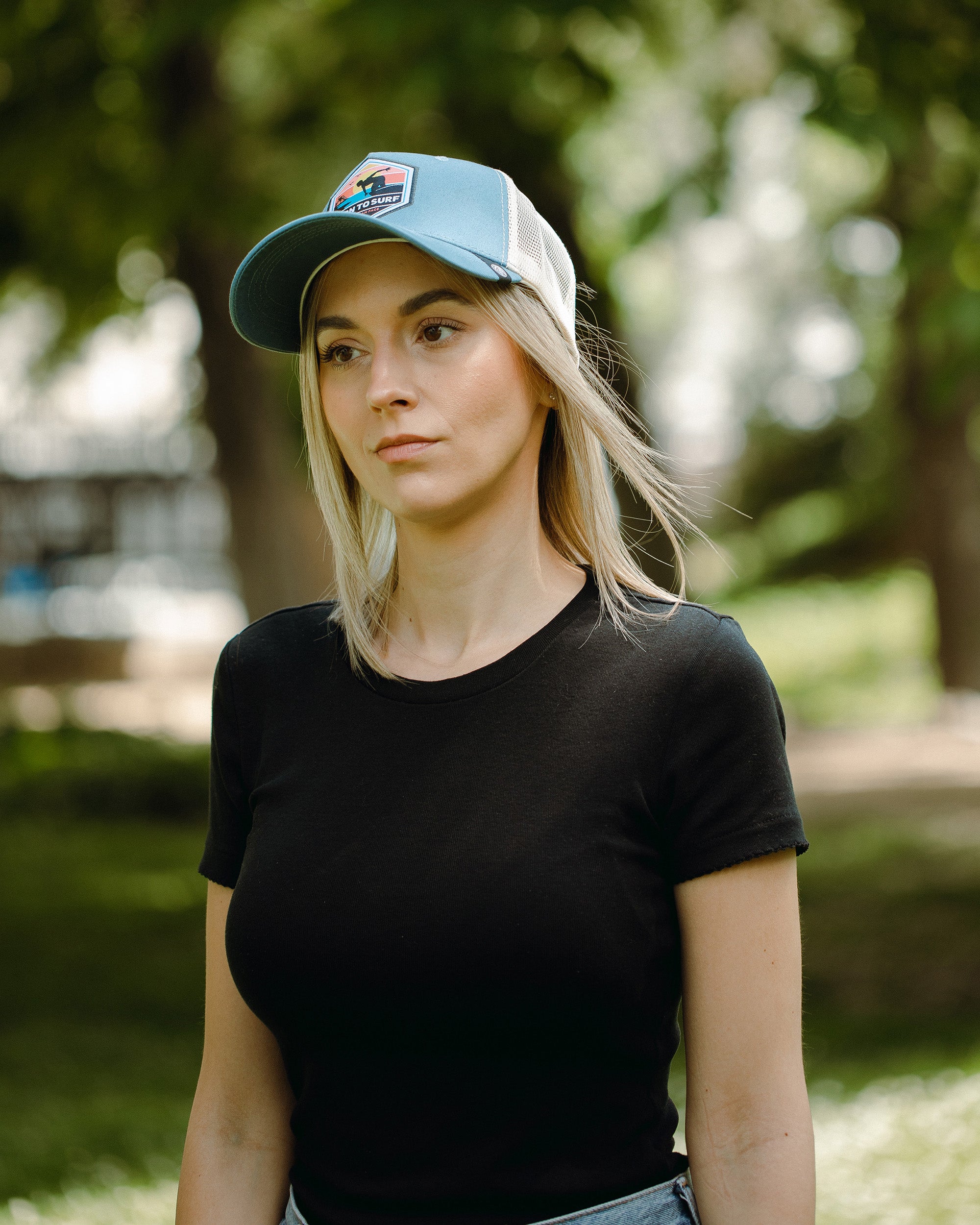 Born to Surfen Blauw / Wit
