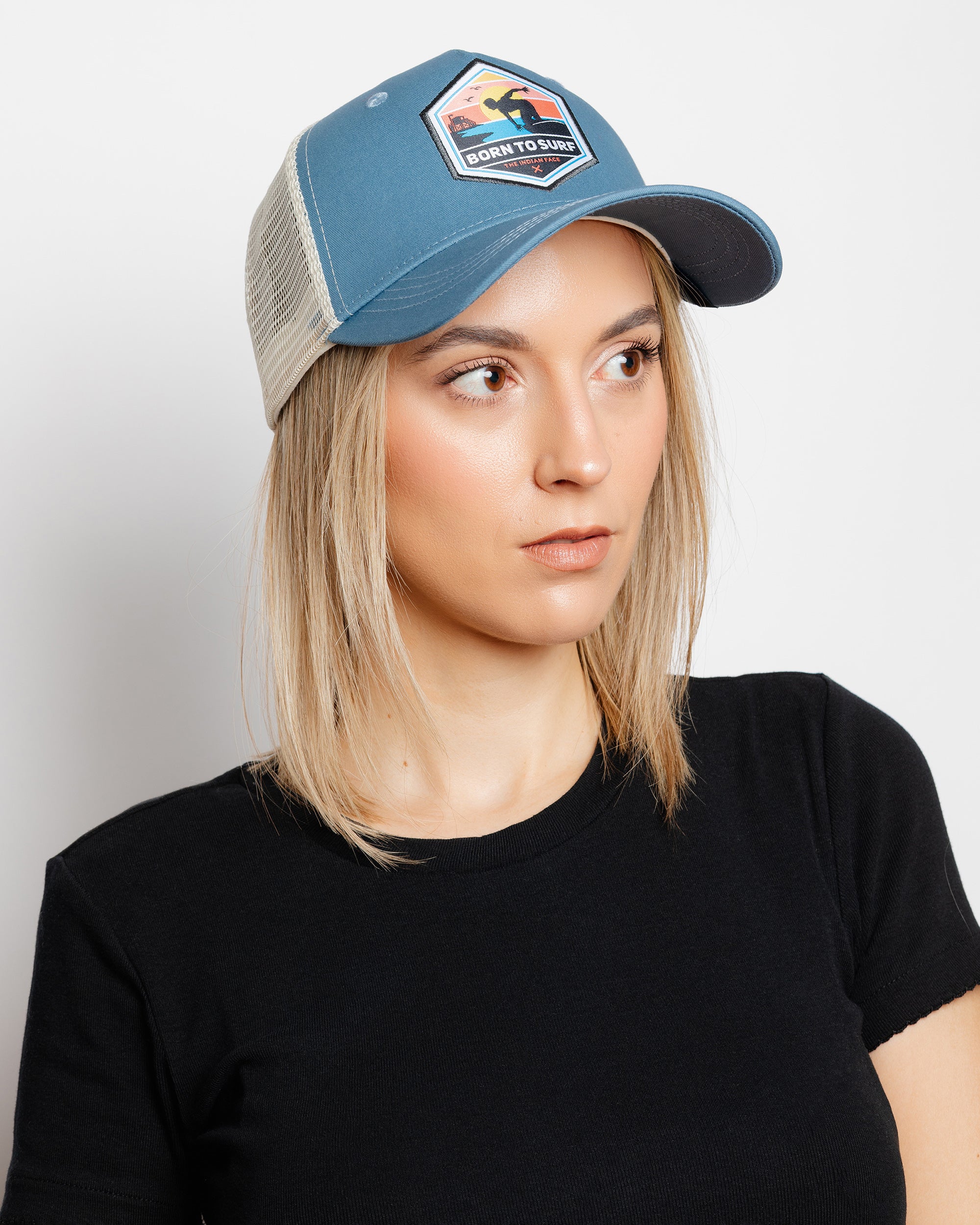 Born to Surfen Blauw / Wit