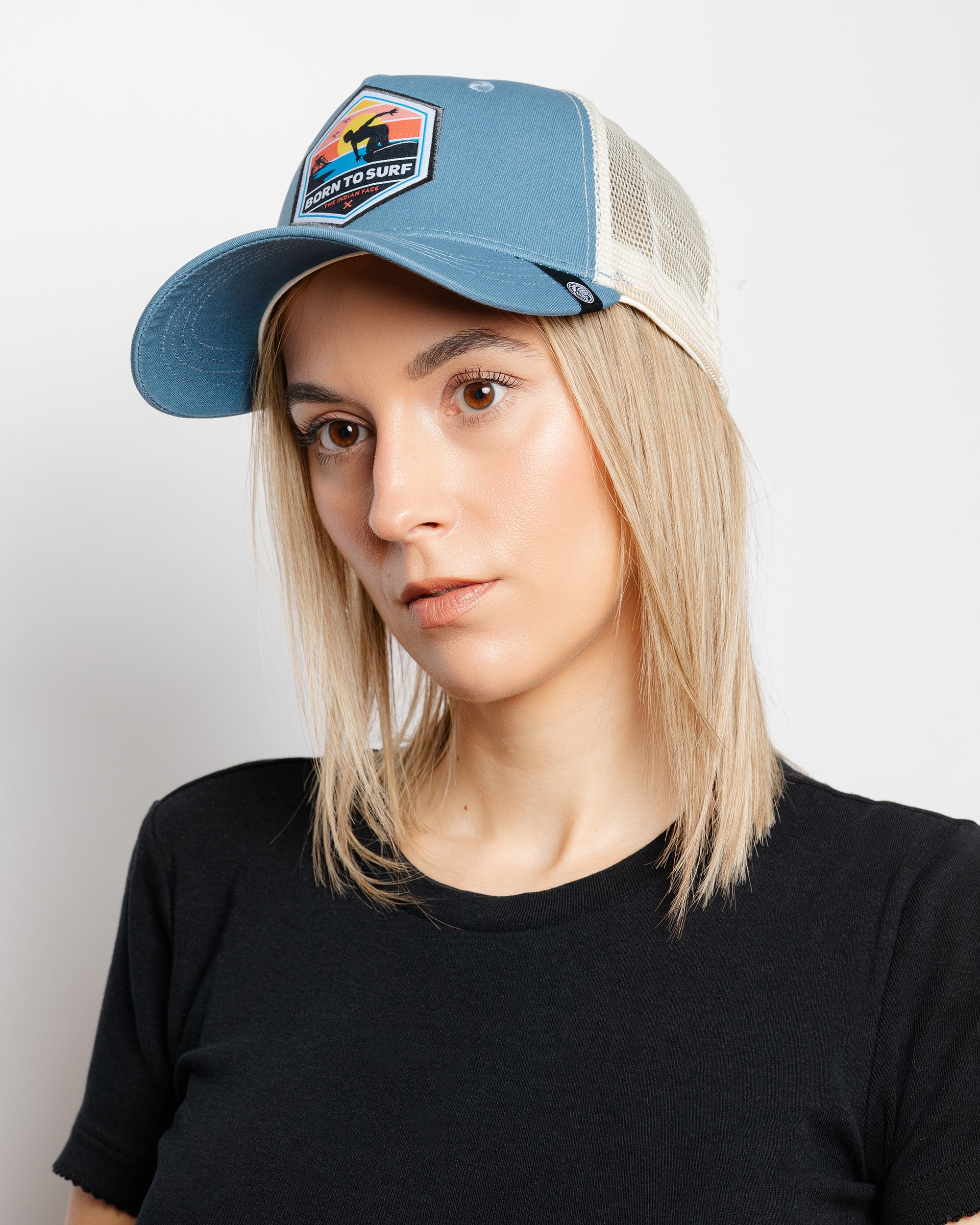 Born to Surfen Blauw / Wit