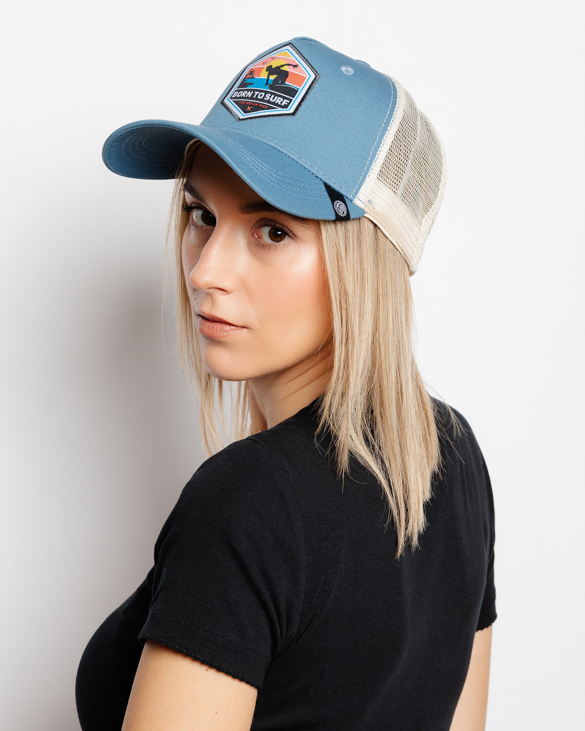 Born to Surfen Blauw / Wit