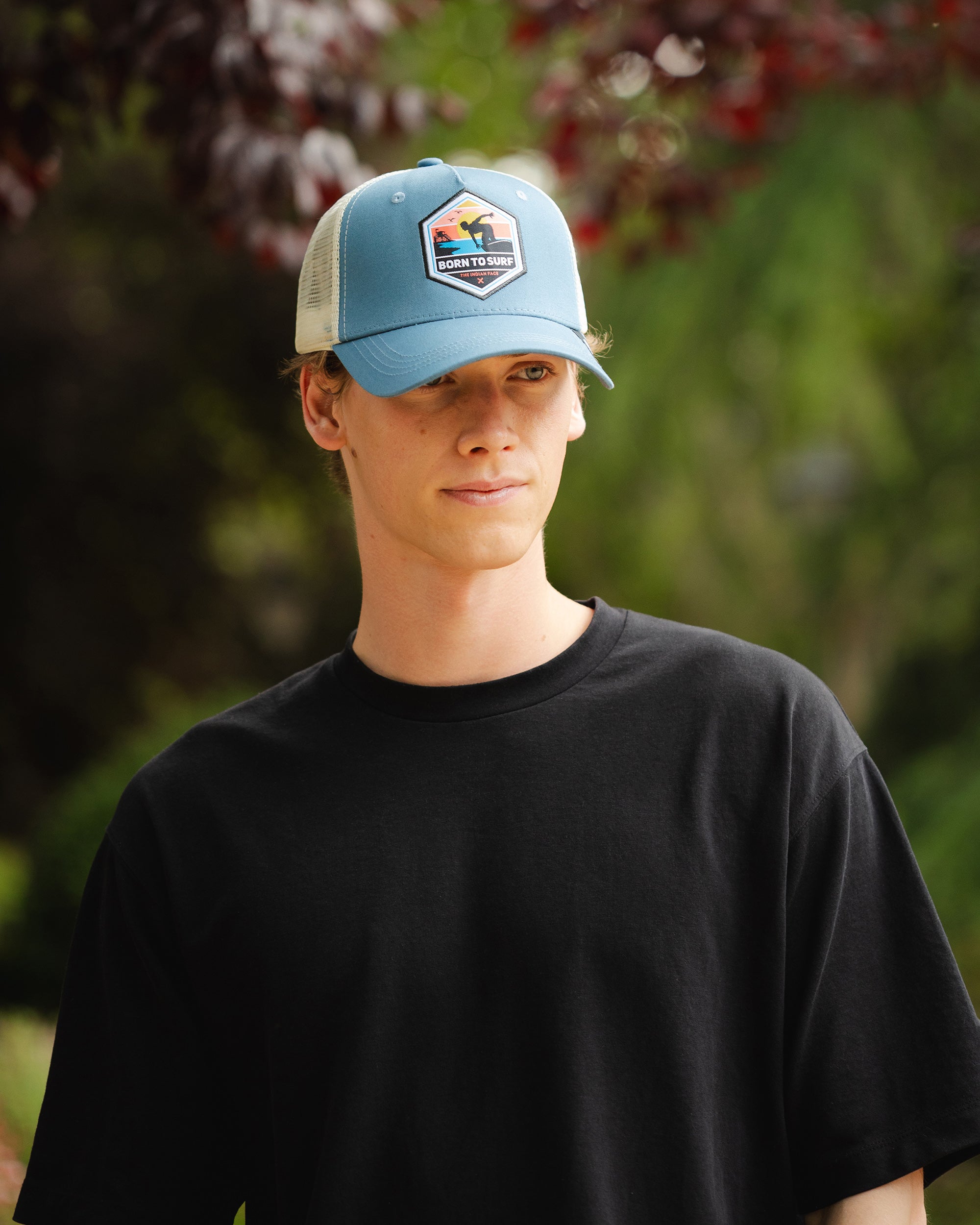 Born to Surfen Blauw / Wit