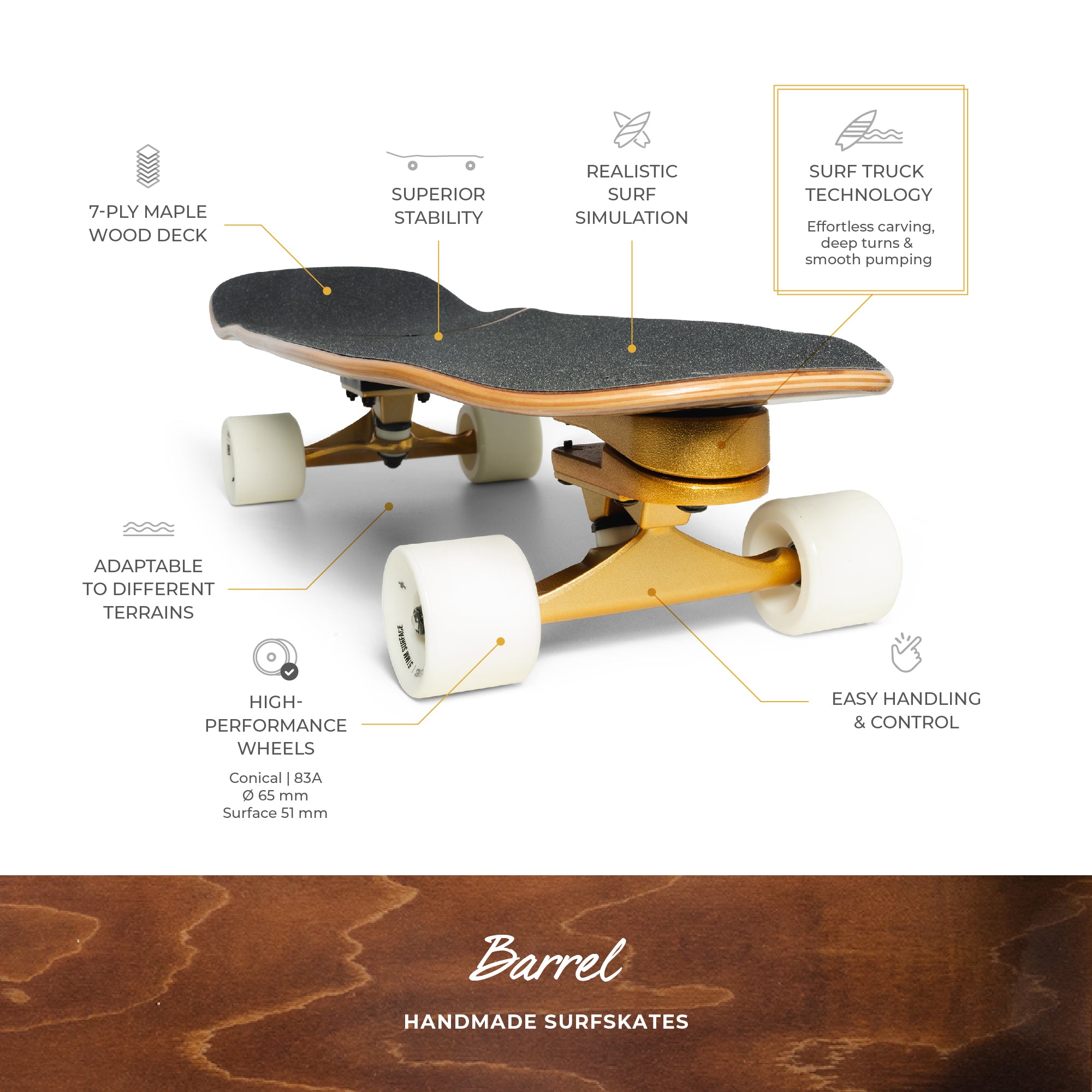 Barrel White / Brown