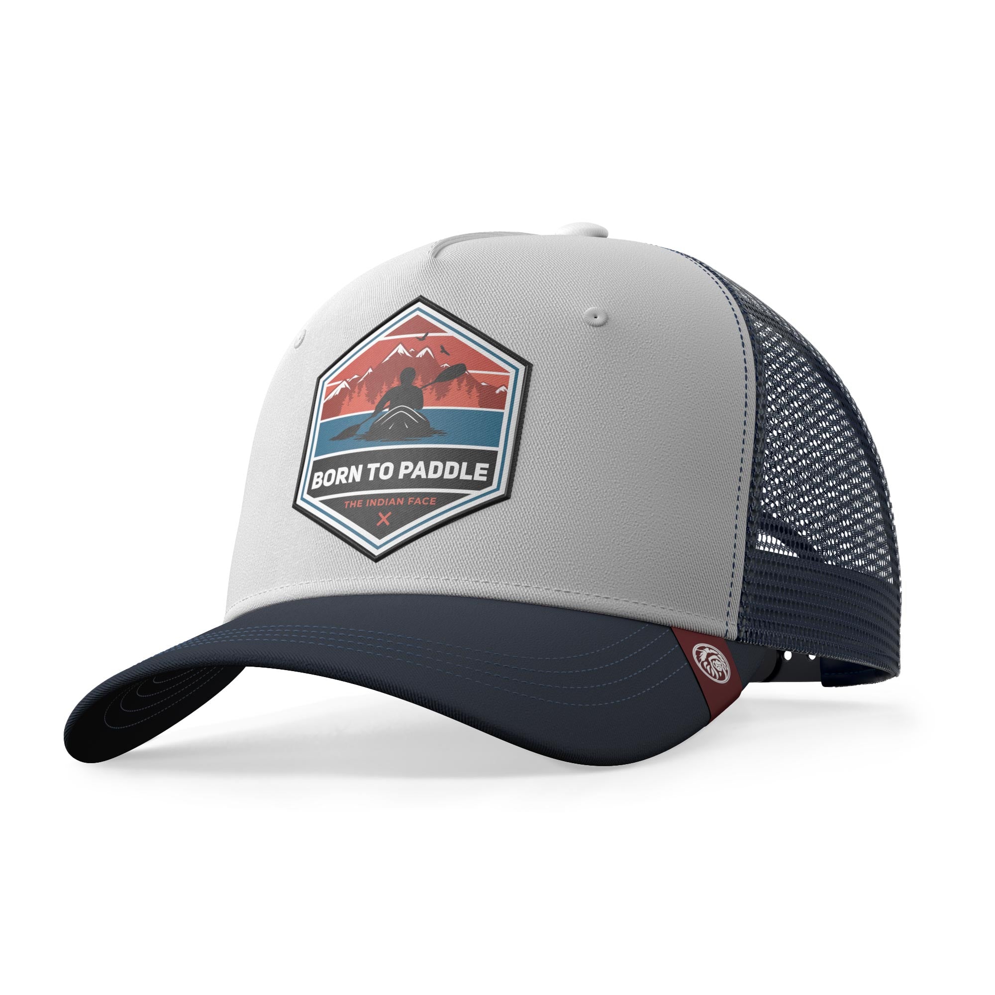 Gorra trucker deportiva unisex para hombre y mujer Born to Paddle White / Blue