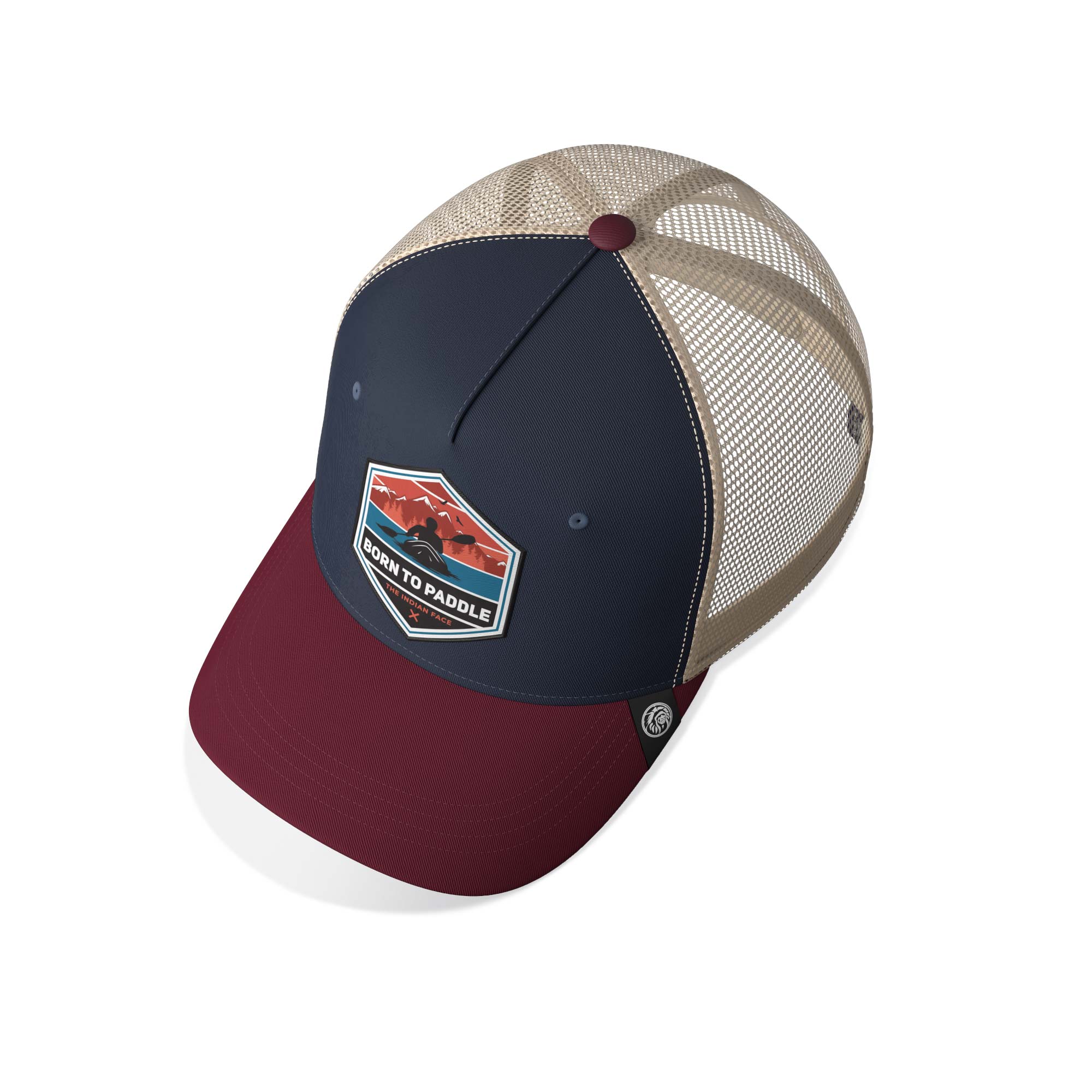 Gorra trucker deportiva unisex para hombre y mujer Born to Paddle Blue / Grey / Red