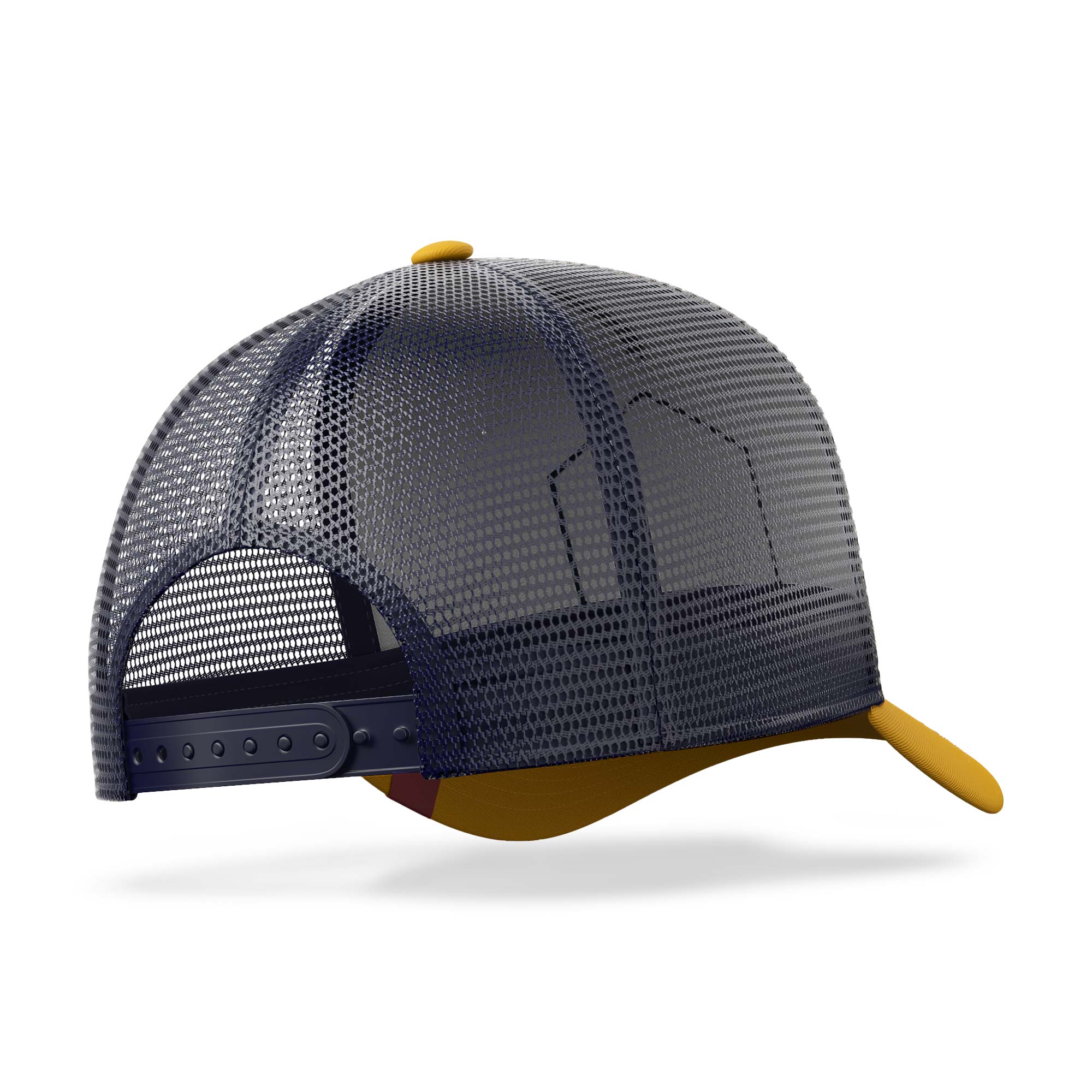 Gorra trucker deportiva unisex para hombre y mujer Born to Surf Brown / Blue / Yellow