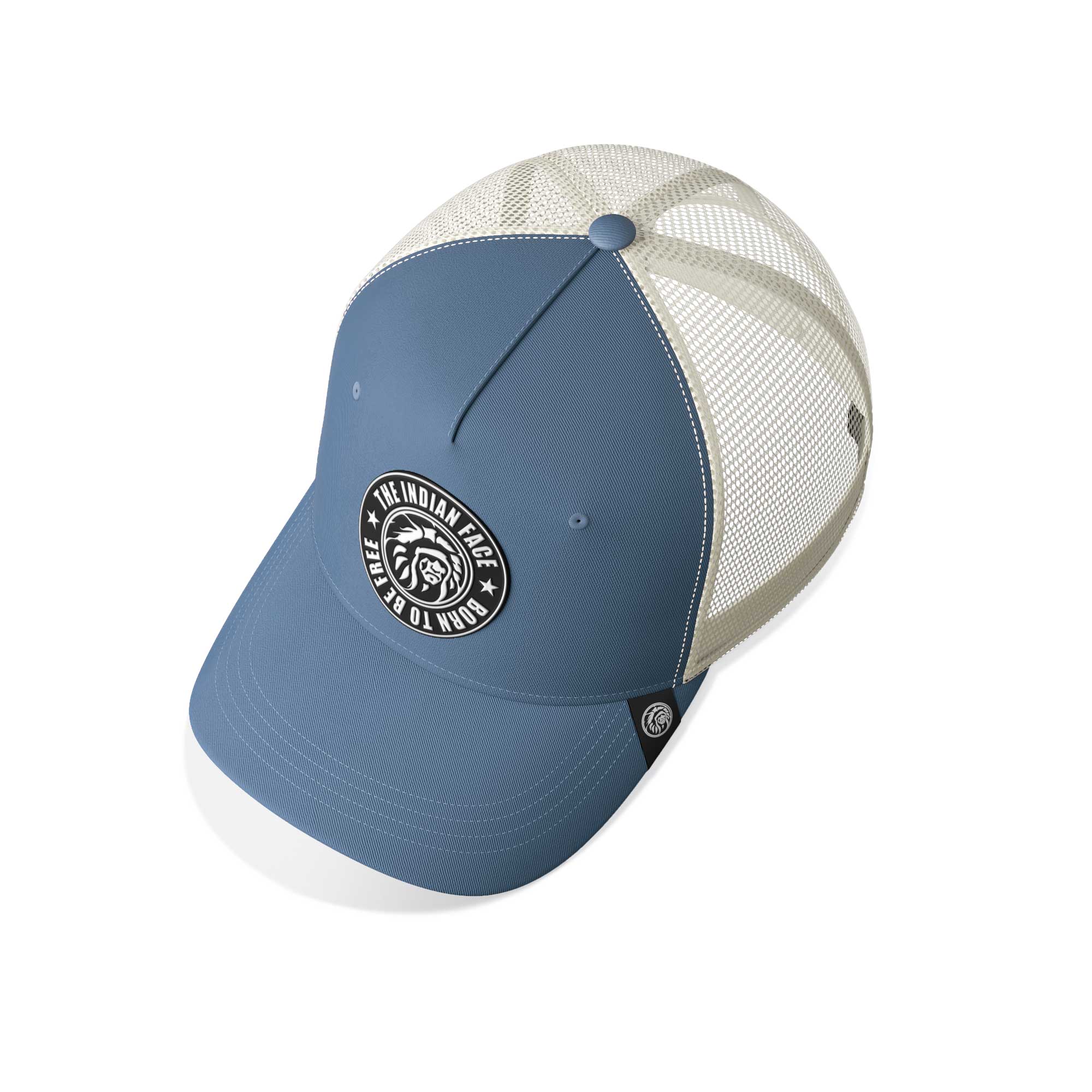Gorra trucker deportiva unisex para hombre y mujer Born to Be Free Blue / White