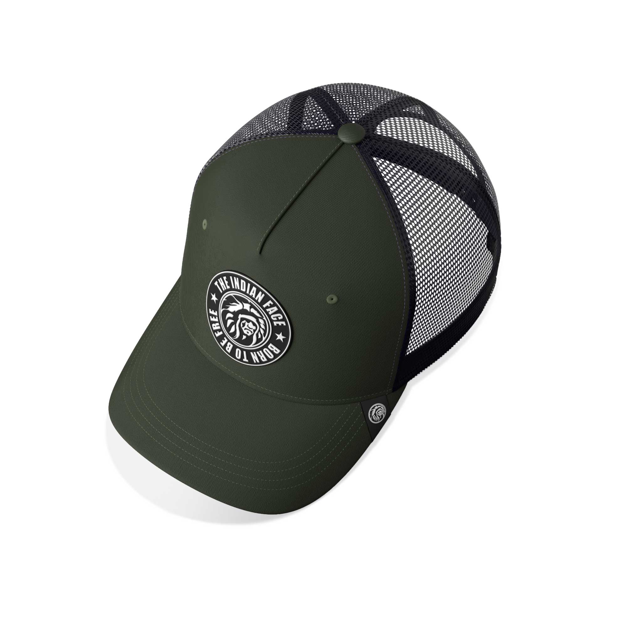 Gorra trucker deportiva unisex para hombre y mujer Born to Be Free Green / Blue