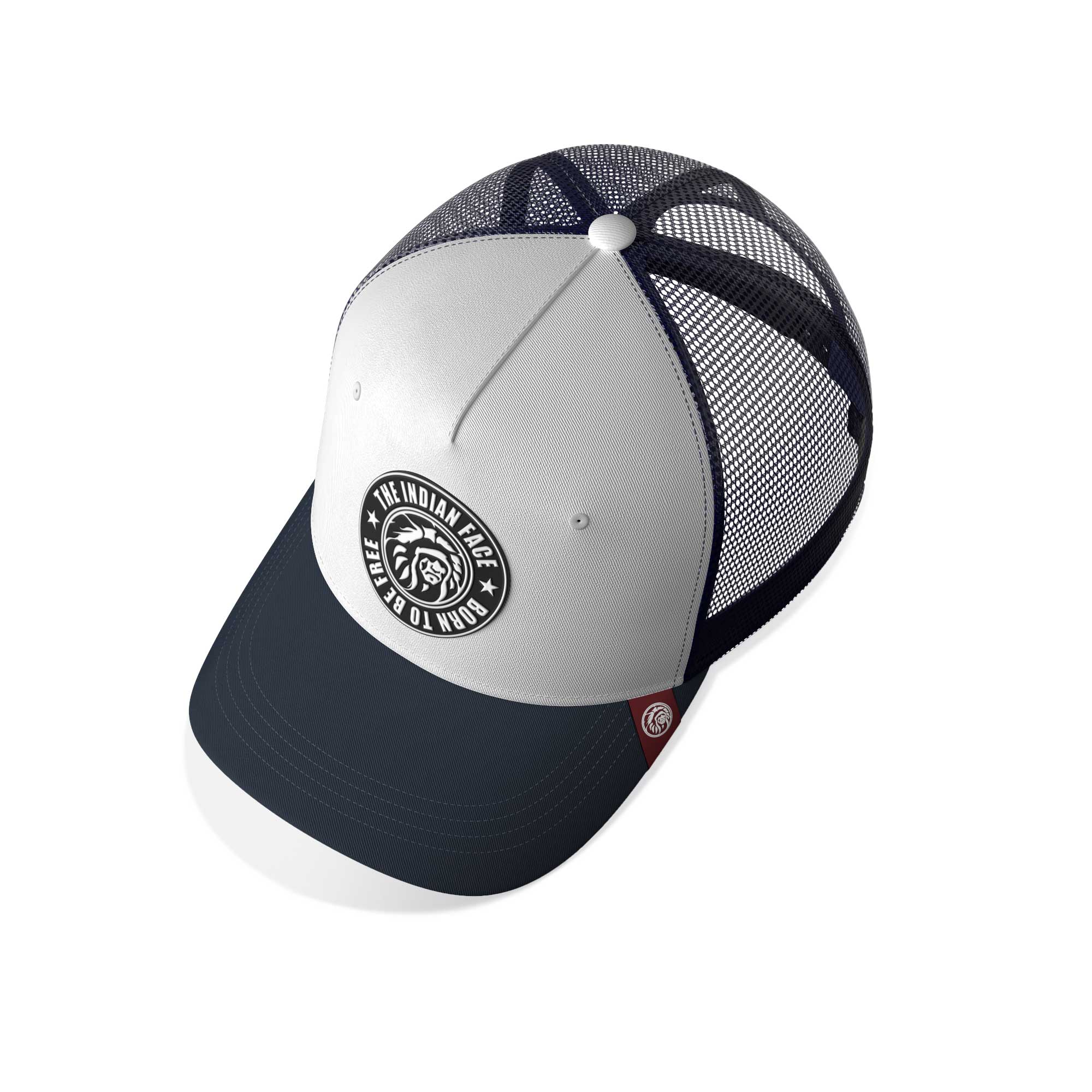 Gorra trucker deportiva unisex para hombre y mujer Born to Be Free White / Blue