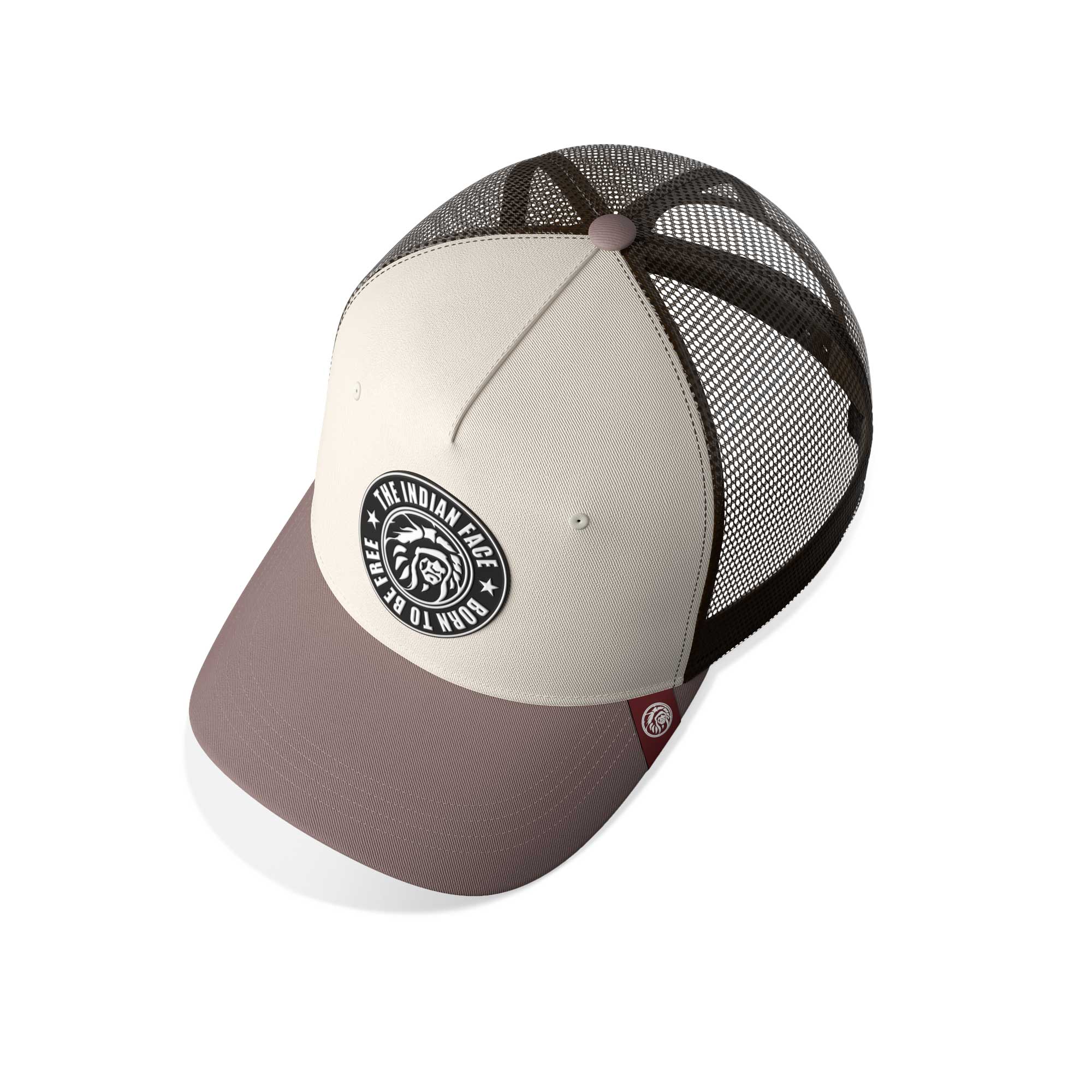 Gorra trucker deportiva unisex para hombre y mujer Born to Be Free Brown / Grey
