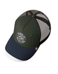 Gorra trucker deportiva unisex para hombre y mujer Born to Be Free Green / Brown / Blue