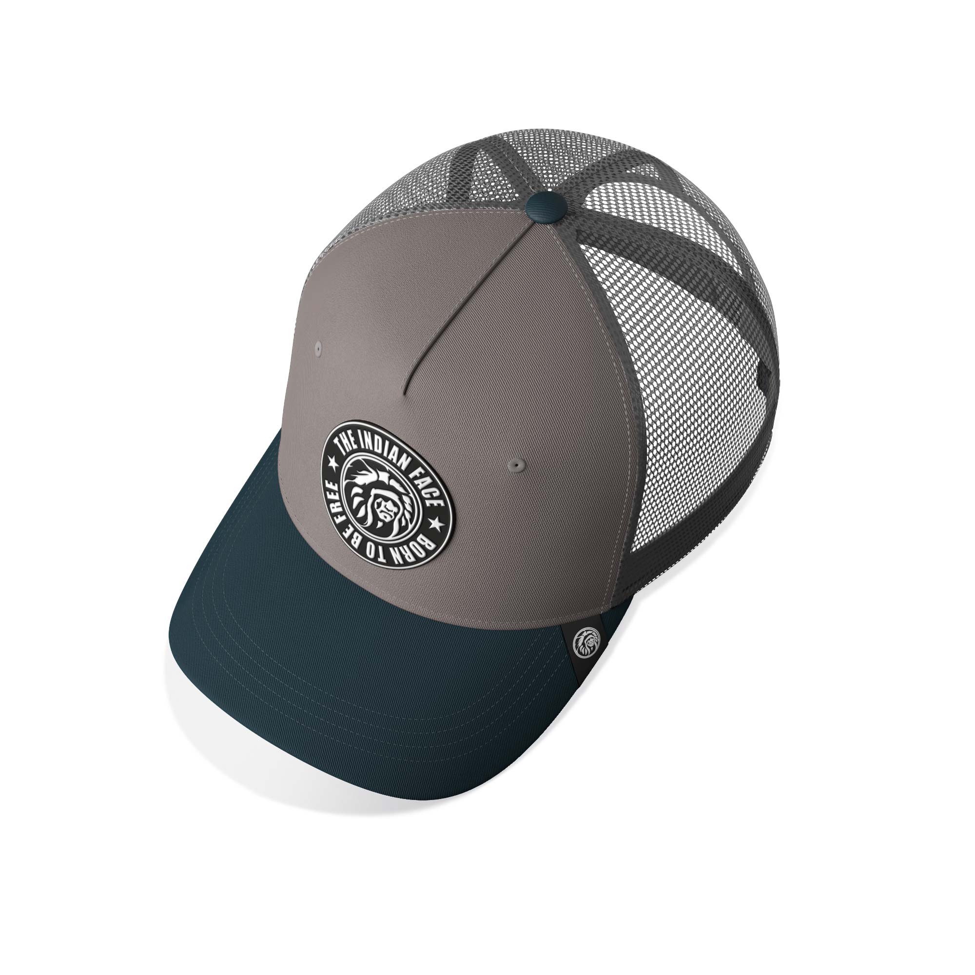 Gorra trucker deportiva unisex para hombre y mujer Born to Be Free Grey / Blue