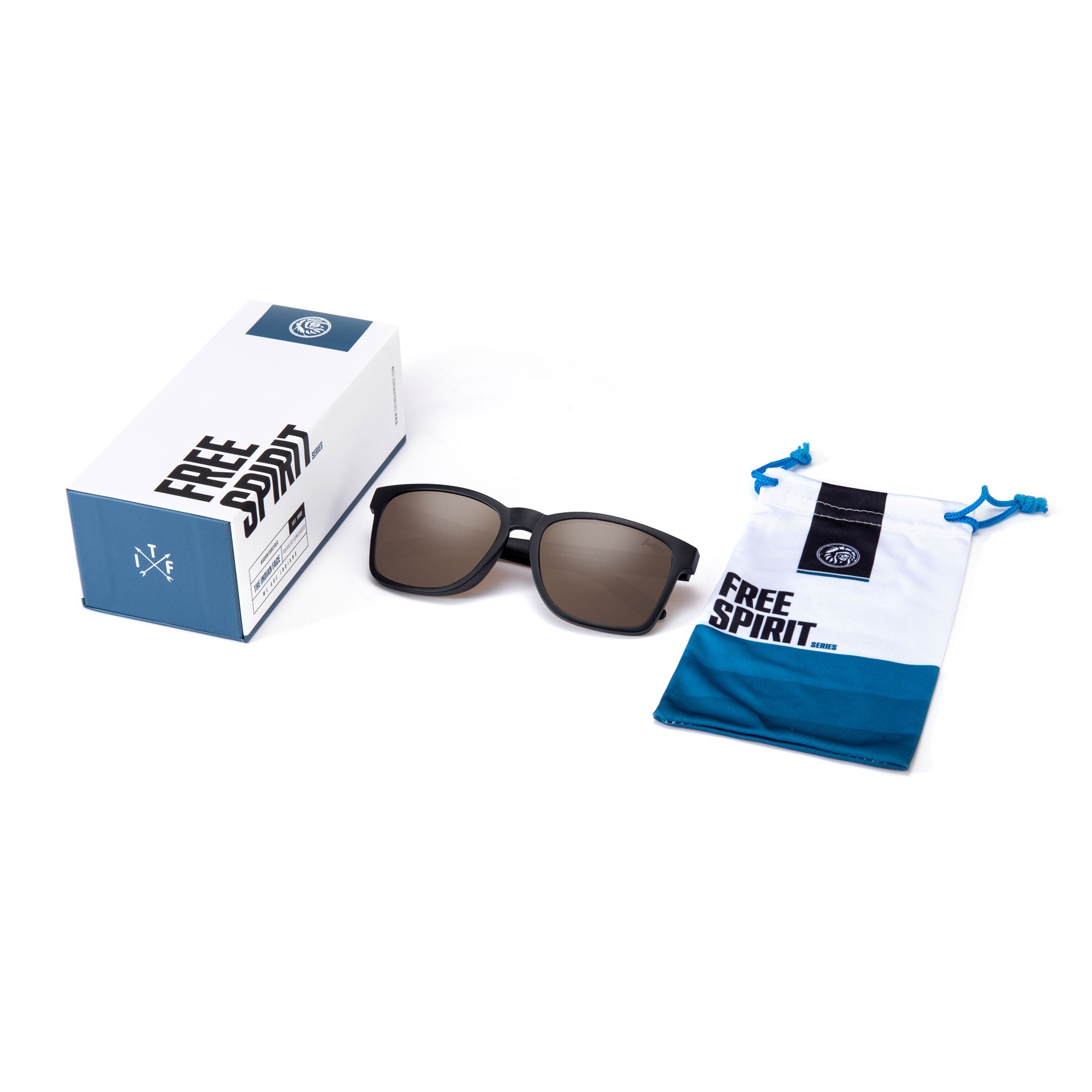 Gafas de Sol Polarizadas Free Spirit Black Brown 24 027 03 - Gafas de Sol Hombre - Gafas de Sol Mujer