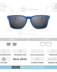 Gafas de Sol Polarizadas Free Spirit Blue Black 24 027 06 - Gafas de Sol Hombre - Gafas de Sol Mujer