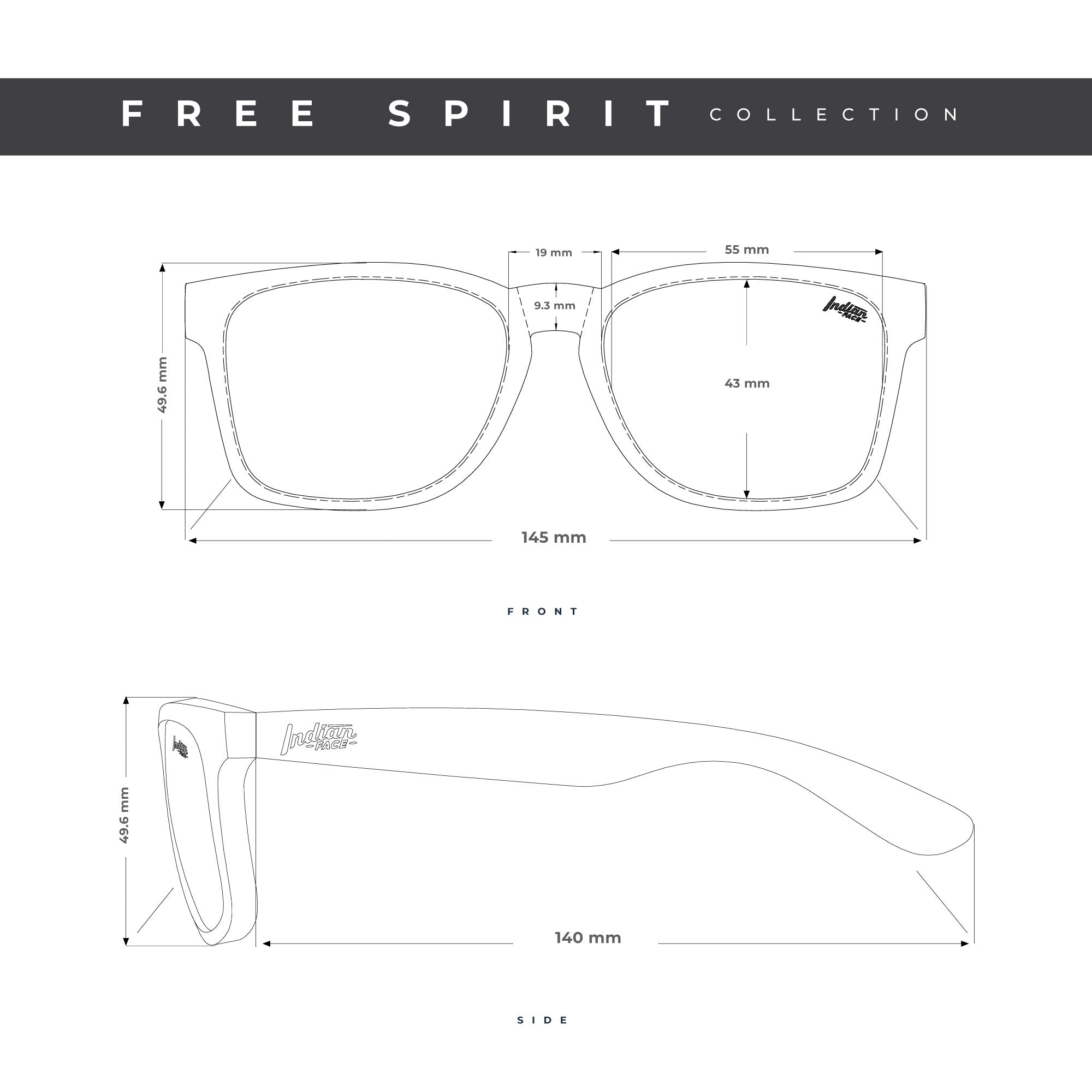 Gafas de Sol Polarizadas Free Spirit Blue Black 24 027 06 - Gafas de Sol Hombre - Gafas de Sol Mujer