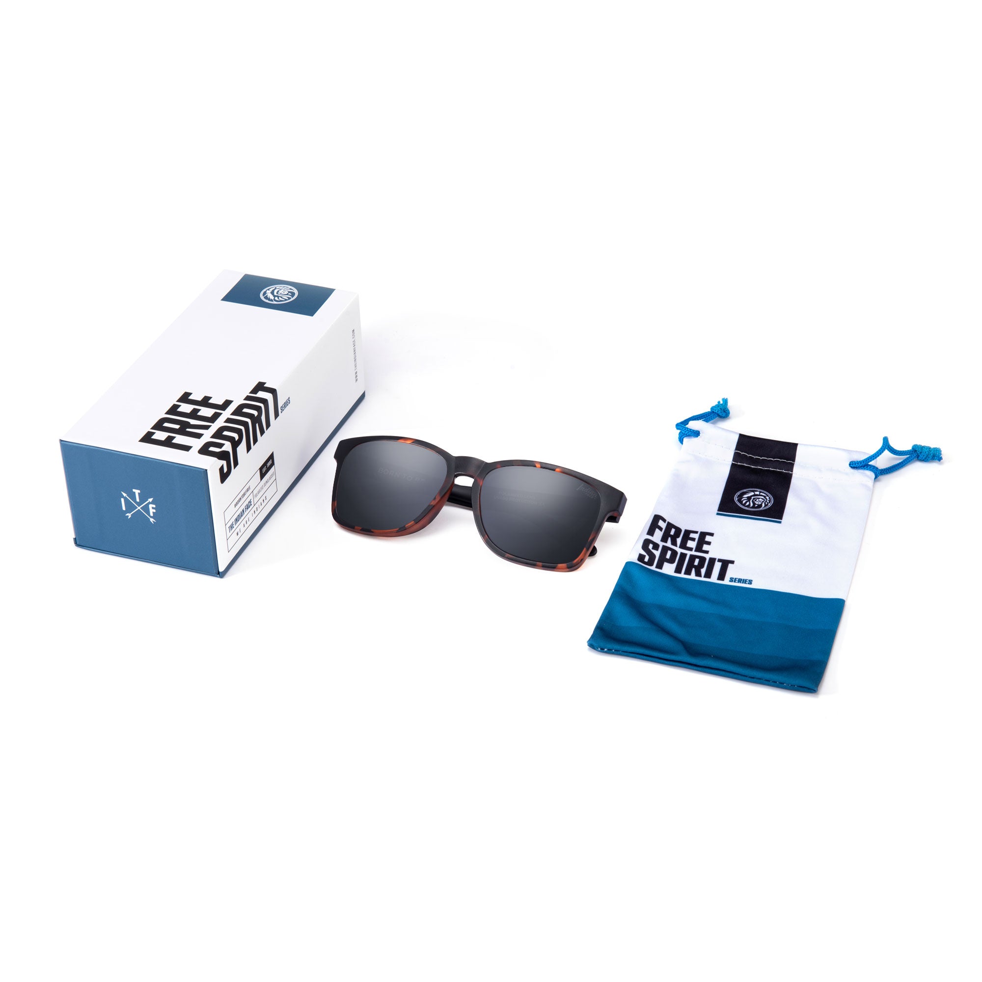 Gafas de Sol Polarizadas Free Spirit Tortoise Black 24 027 09 - Gafas de Sol Hombre - Gafas de Sol Mujer