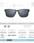 Gafas de Sol Polarizadas Freeride Green Black 24 029 07 - Gafas de Sol Hombre - Gafas de Sol Mujer