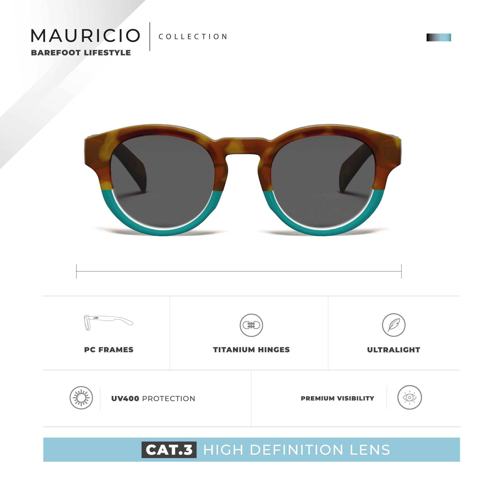 Mauricio Tortoise / Blue / Black