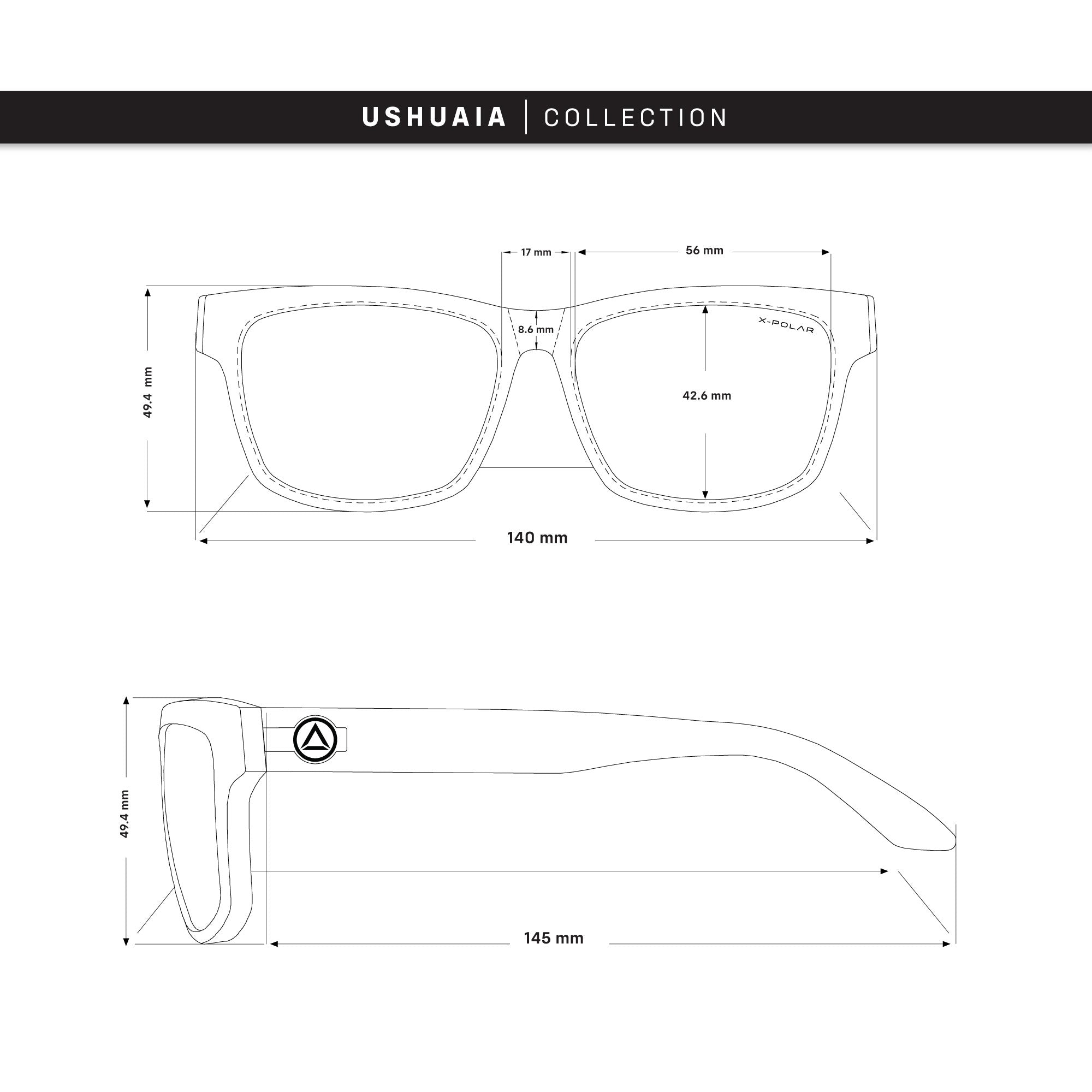 Ushuaia Brown Tortoise / Black