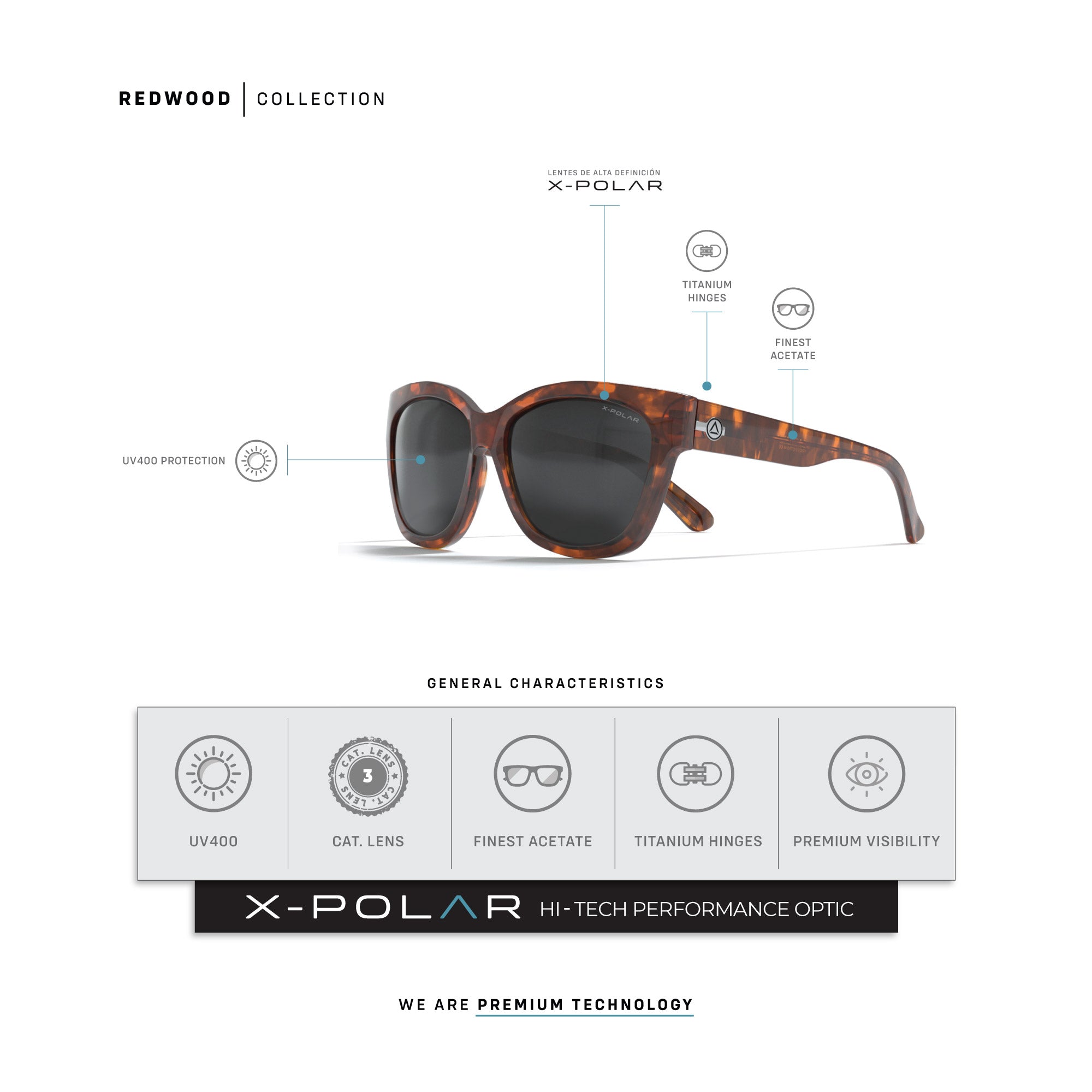 Redwood Brown Tortoise / Black