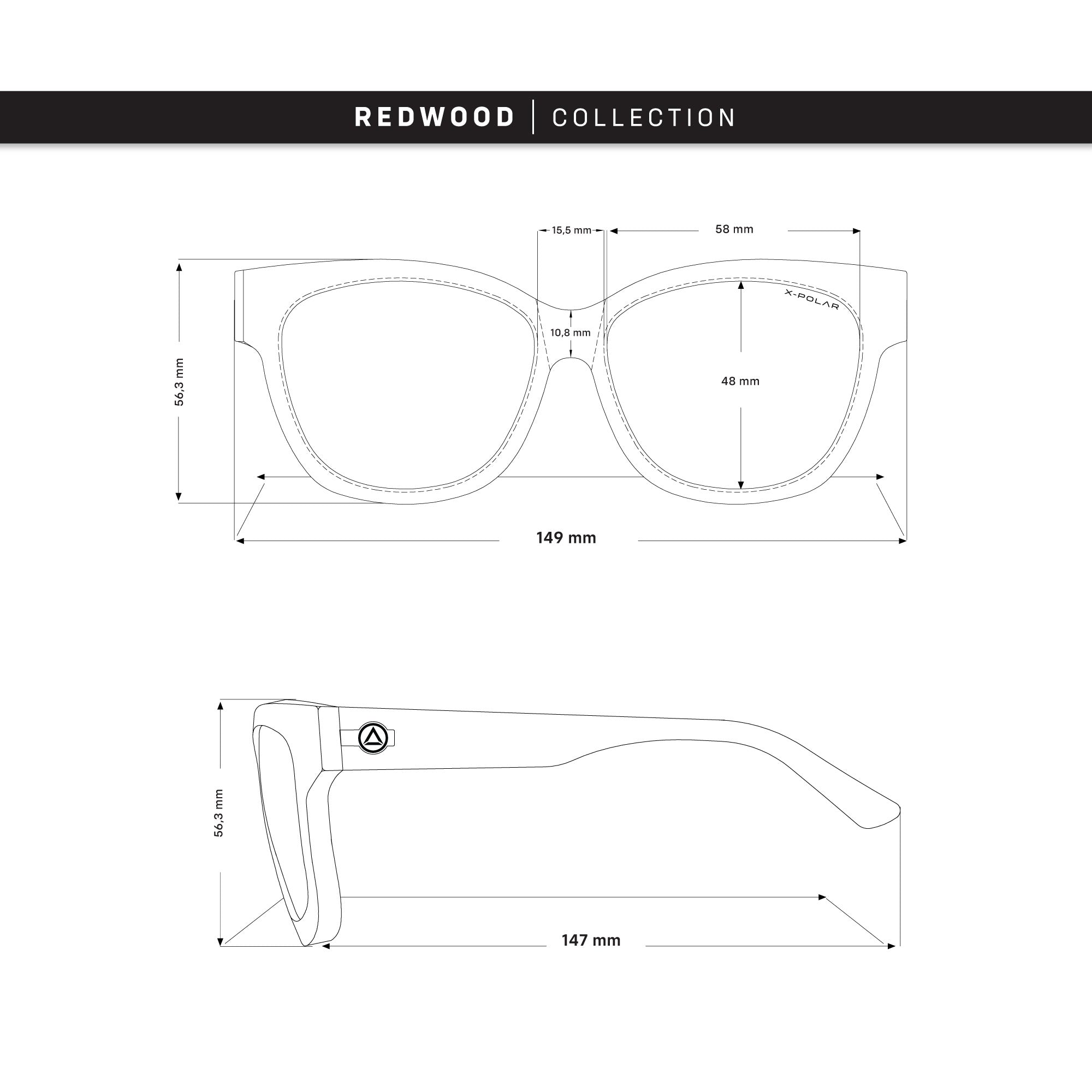 Redwood Brown Tortoise / Black
